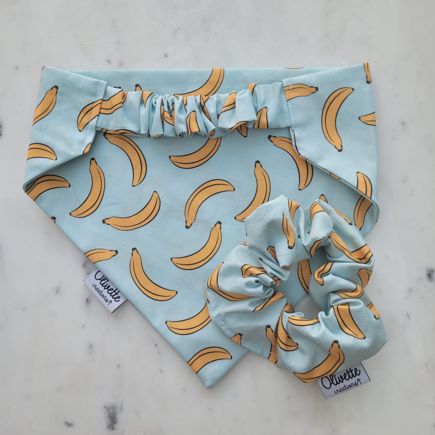 Bandana élastique - motif banane