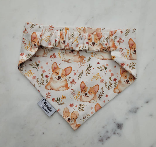 Bandana élastique - motif corgi