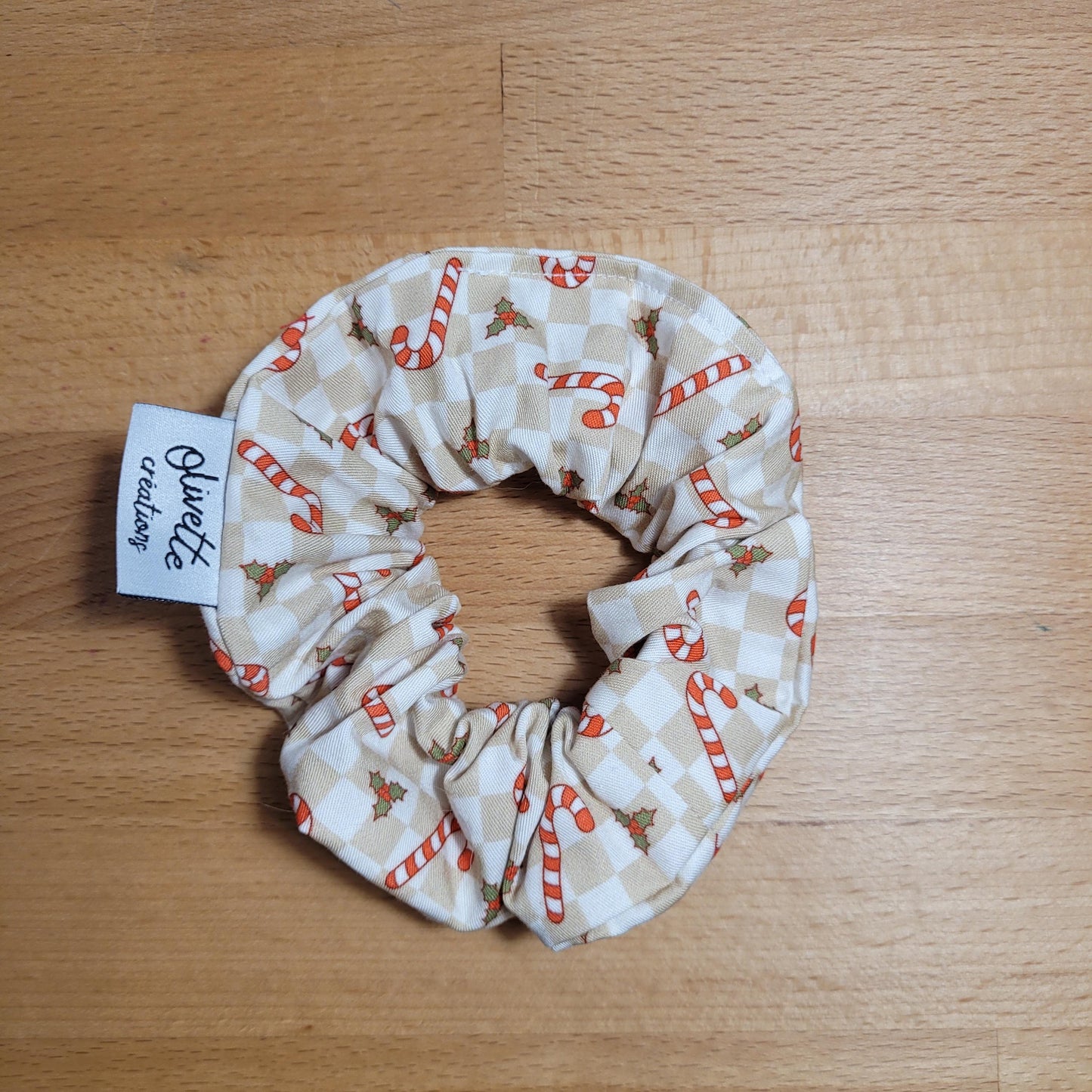 Bandana élastique - motif candy cane/ sucre d'orge Noël