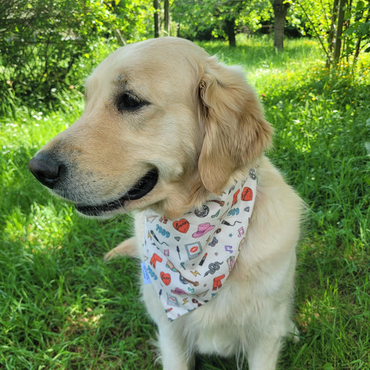 Bandana élastique - motif Taylor Swift Eras Tour crème