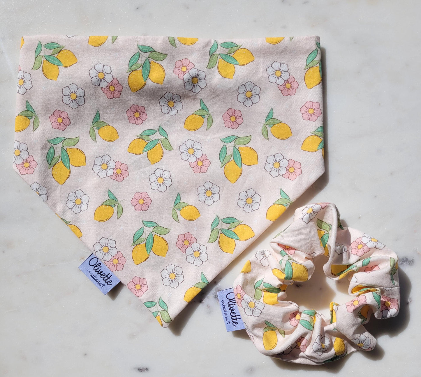 Bandana élastique - motif citron