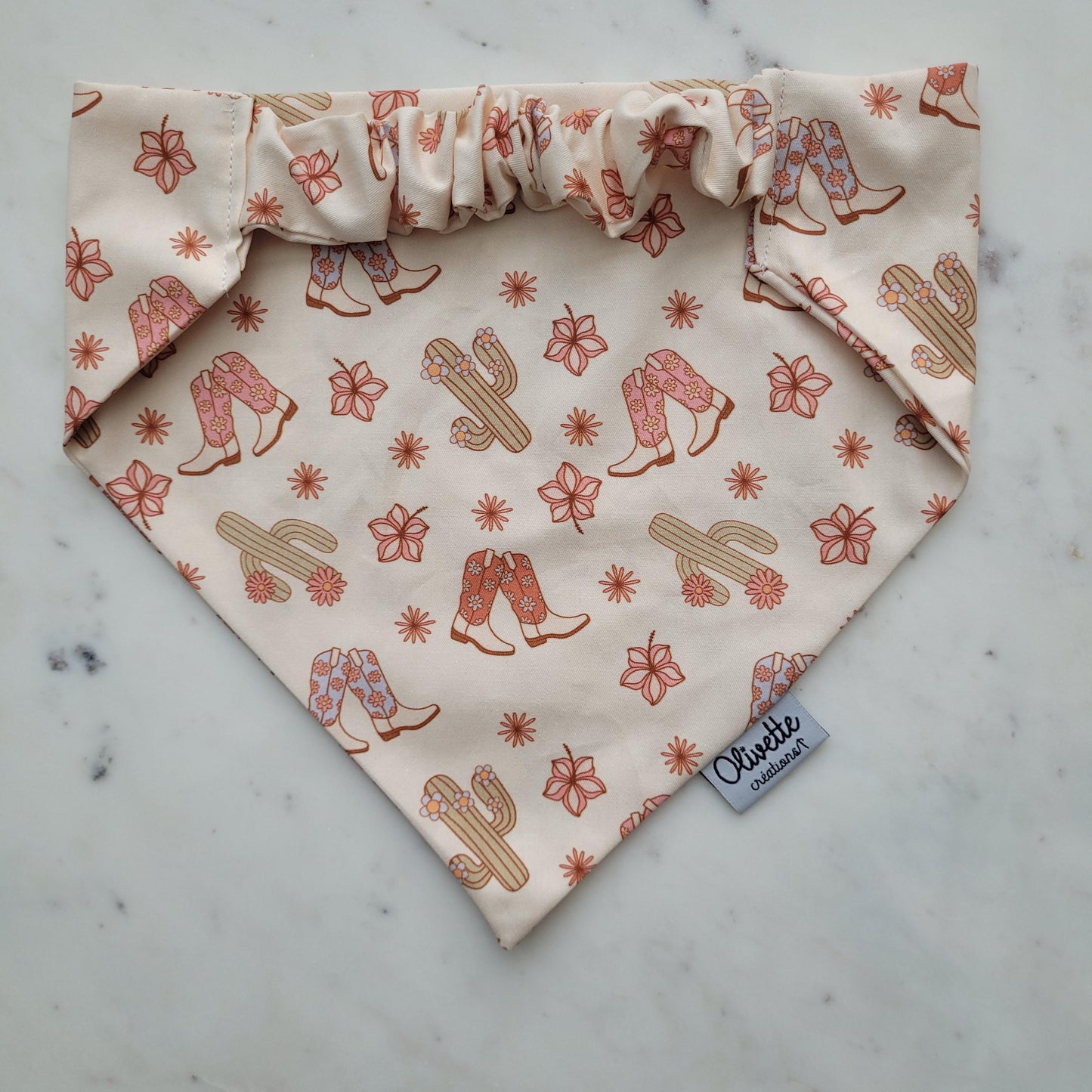 Bandana élastique - motif cowgirl