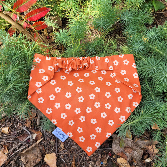 Bandana élastique - motif fleur d'automne
