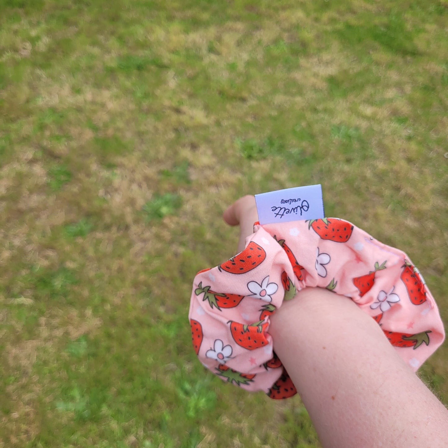 Bandana élastique - motif fraise