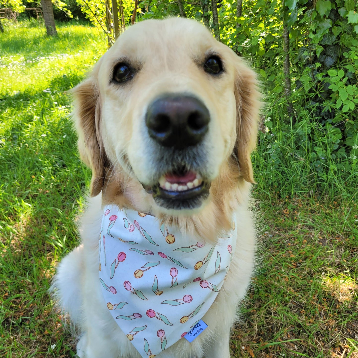 Bandana - motif tulipes