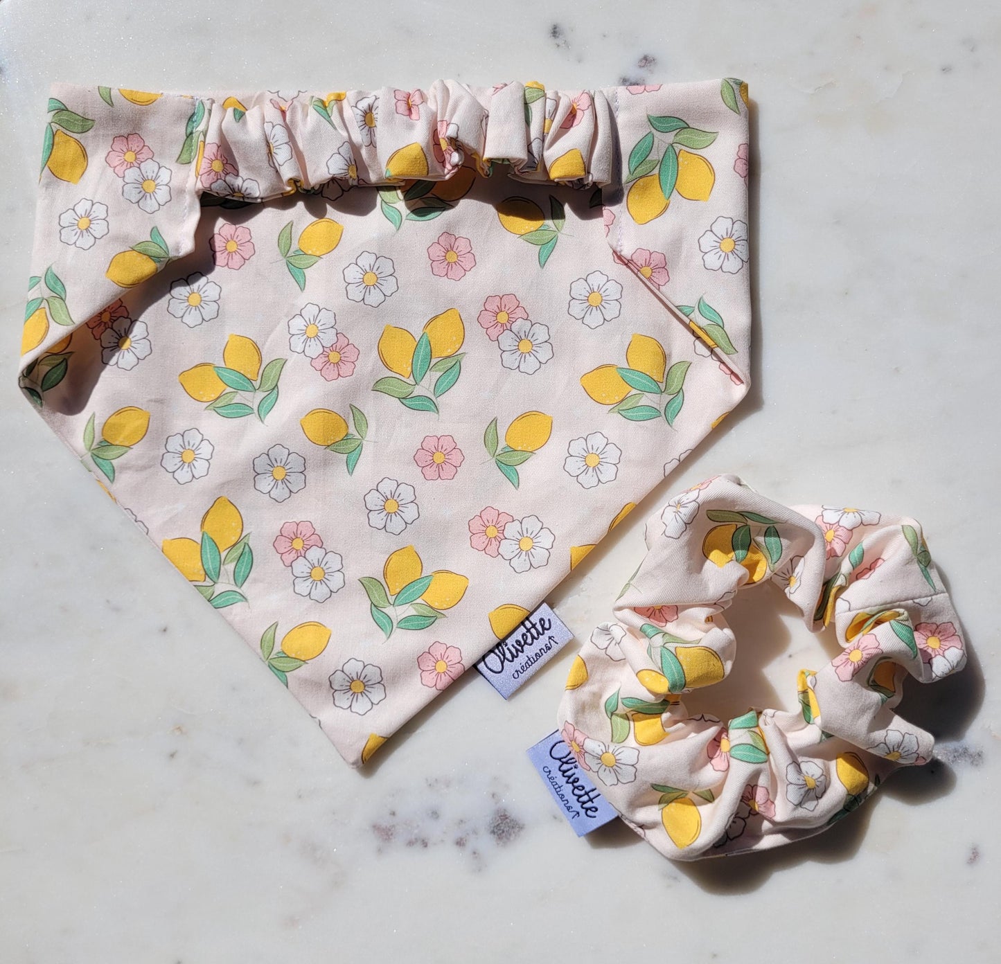 Bandana élastique - motif citron