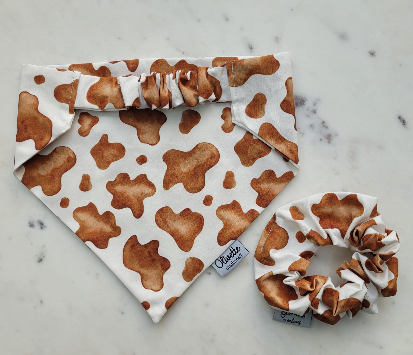 Bandana élastique - motif vache/cowboy