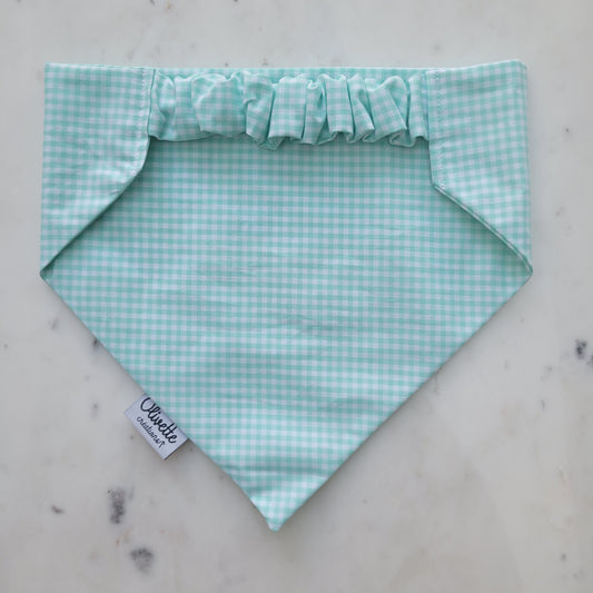 Bandana élastique - motif vichy vert