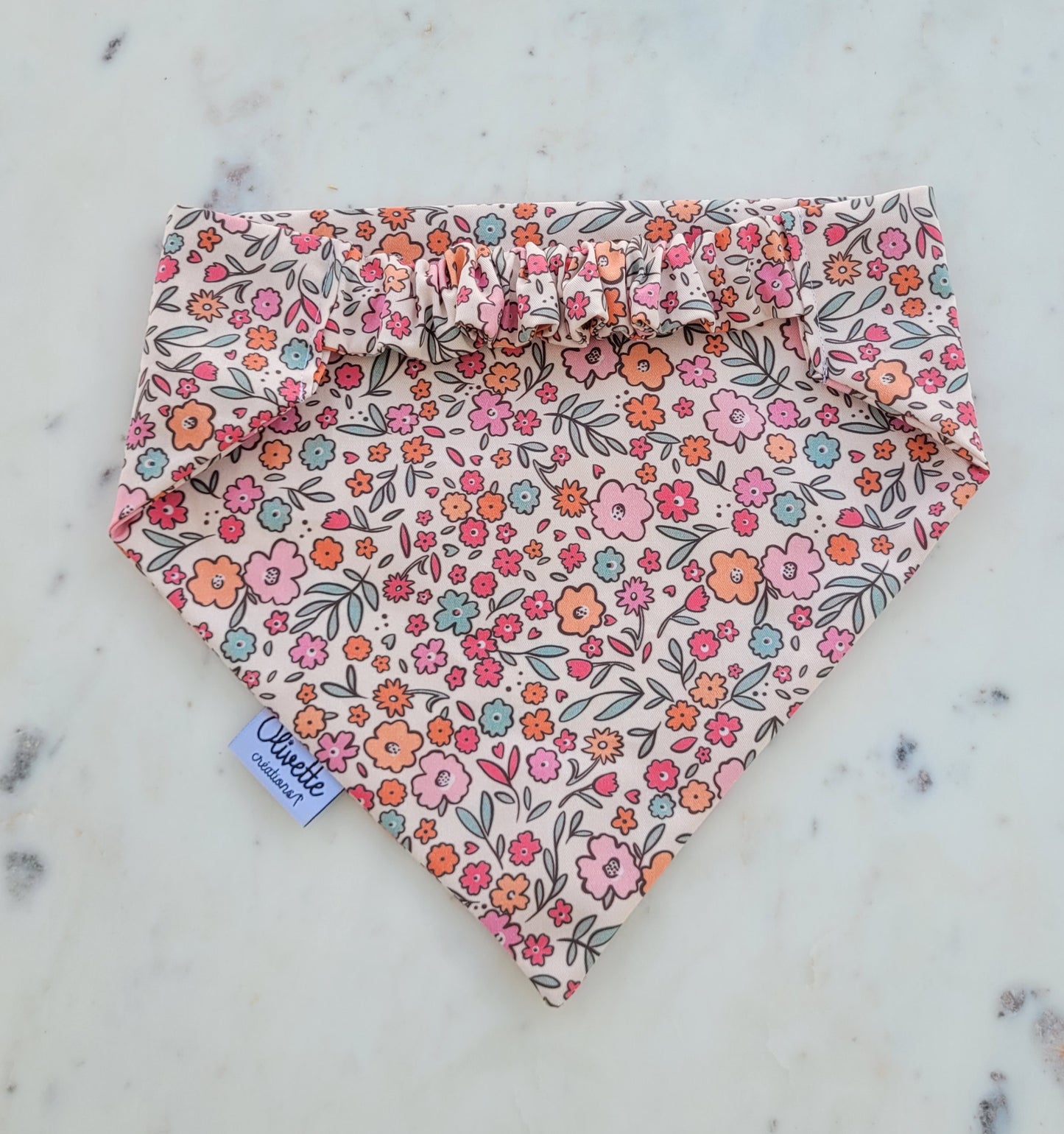 Bandana élastique - motif fleuri