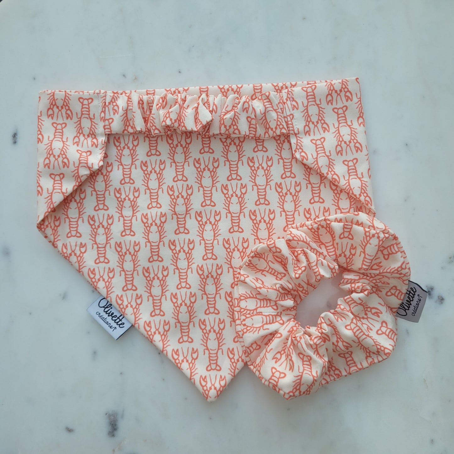 Bandana élastique - motif homard