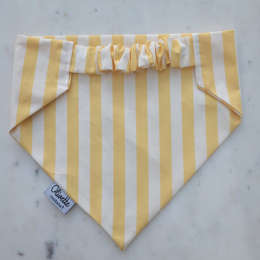Bandana élastique - motif ligne jaune