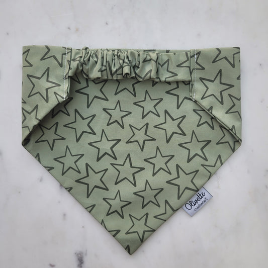 Bandana élastique - motif étoile verte
