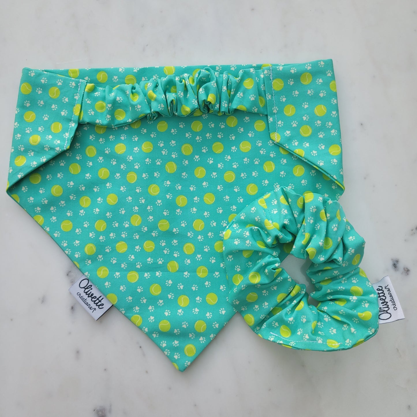 Bandana élastique - motif balle de tennis