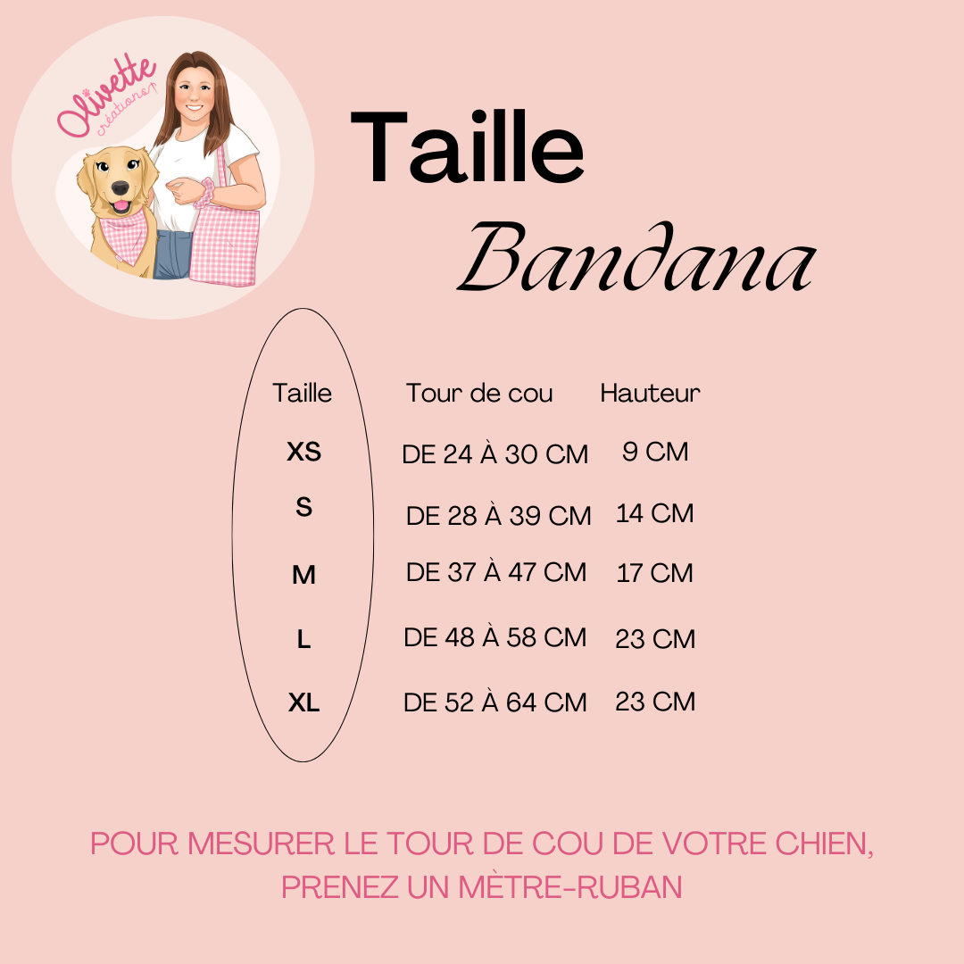 Bandana élastique - motif à damier vert sauge